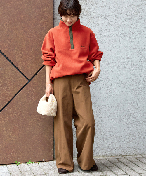 WILD THINGS(ワイルドシングス)の「別注【WILD THINGS/ワイルドシングス】フリースプルオーバー(ブルゾン・レディース・レッド/ネイビー/ブラック・MEDIUM)」の11枚目の写真