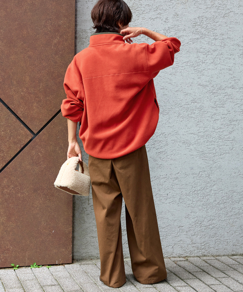 WILD THINGS(ワイルドシングス)の「別注【WILD THINGS/ワイルドシングス】フリースプルオーバー(ブルゾン・レディース・レッド/ネイビー/ブラック・MEDIUM)」の13枚目の写真