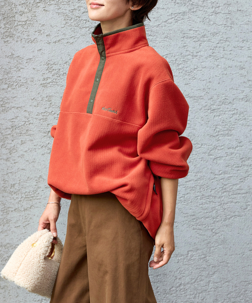 WILD THINGS(ワイルドシングス)の「別注【WILD THINGS/ワイルドシングス】フリースプルオーバー(ブルゾン・レディース・レッド/ネイビー/ブラック・MEDIUM)」の16枚目の写真