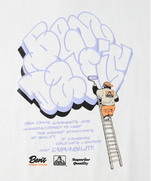 Right-on（ライトオン）の「BEN DAVIS レイヤードロングスリーブプリントＴシャツ（その他トップス・メンズ・ネイビー/ホワイト/ブラック・L/M/XL）」の5枚目の写真