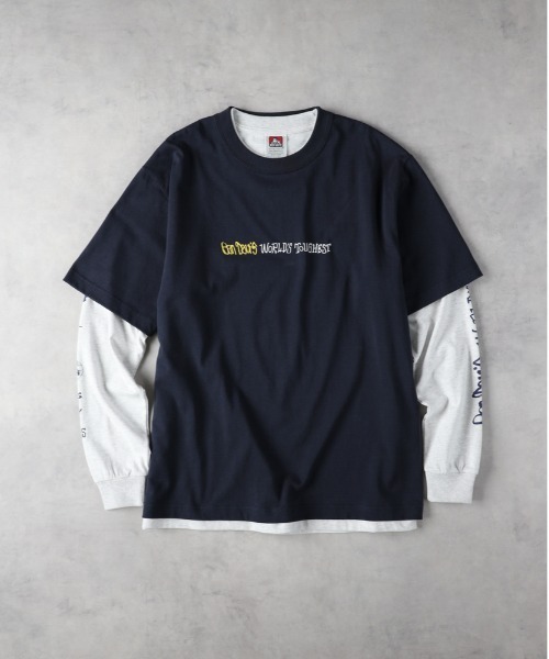 Right-on（ライトオン）の「BEN DAVIS レイヤードロングスリーブプリントＴシャツ（その他トップス・メンズ・ネイビー/ホワイト/ブラック・L/M/XL）」の11枚目の写真