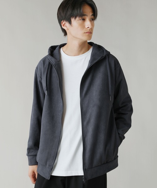 LIL VENDARS（リルヴェンダース）の「Buyer's Select/フェイクスウェードハイネックフルジップパーカー（パーカー・メンズ・ライトグレー/スミクロ/ブルー・L/LL/M）」の14枚目の写真