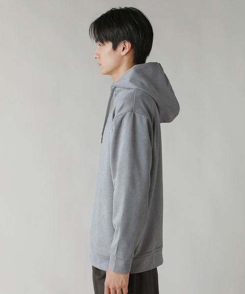 LIL VENDARS（リルヴェンダース）の「Buyer's Select/フェイクスウェードハイネックフルジップパーカー（パーカー・メンズ・ライトグレー/スミクロ/ブルー・L/LL/M）」の5枚目の写真