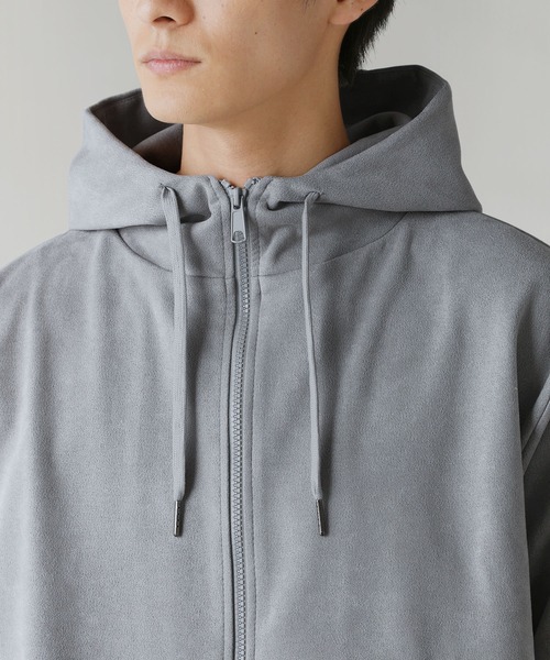LIL VENDARS（リルヴェンダース）の「Buyer's Select/フェイクスウェードハイネックフルジップパーカー（パーカー・メンズ・ライトグレー/スミクロ/ブルー・L/LL/M）」の7枚目の写真