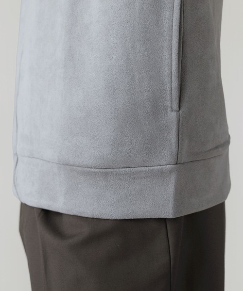 LIL VENDARS（リルヴェンダース）の「Buyer's Select/フェイクスウェードハイネックフルジップパーカー（パーカー・メンズ・ライトグレー/スミクロ/ブルー・L/LL/M）」の10枚目の写真