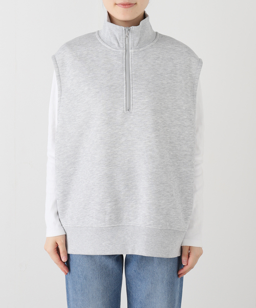 DAIWA PIER39(ダイワピア39)の「DAIWA PIER 39 TECH- SWEAT ZIP VEST PULLOVER BE-55025WL:スウェット(ベスト・レディース・パープル/ライトグレー・FREE)」の6枚目の写真