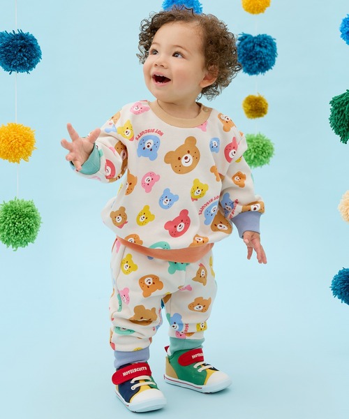 HOT BISCUITS（ホットビスケッツ）の「カラフルビーンズ 総柄 裏毛パイル素材 パンツ（スウェットパンツ・キッズ・マルチ・90cm/100cm/110cm/120cm/80ｃｍ）」の11枚目の写真