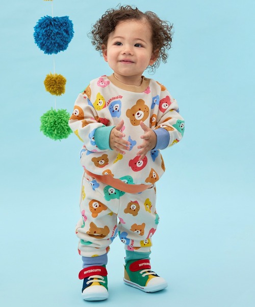 HOT BISCUITS（ホットビスケッツ）の「カラフルビーンズ 総柄 裏毛パイル素材 パンツ（スウェットパンツ・キッズ・マルチ・90cm/100cm/110cm/120cm/80ｃｍ）」の14枚目の写真