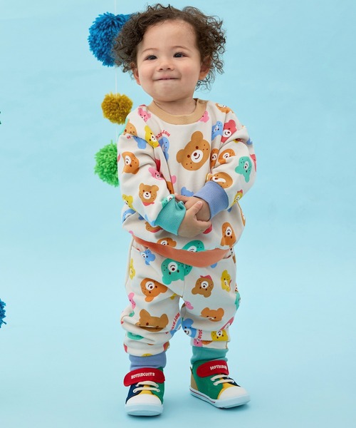 HOT BISCUITS（ホットビスケッツ）の「カラフルビーンズ 総柄 裏毛パイル素材 パンツ（スウェットパンツ・キッズ・マルチ・90cm/100cm/110cm/120cm/80ｃｍ）」の8枚目の写真