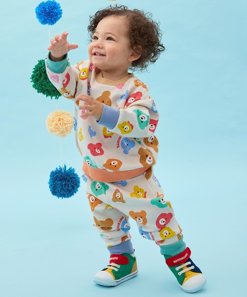 HOT BISCUITS（ホットビスケッツ）の「カラフルビーンズ 総柄 裏毛パイル素材 パンツ（スウェットパンツ・キッズ・マルチ・90cm/100cm/110cm/120cm/80ｃｍ）」の9枚目の写真