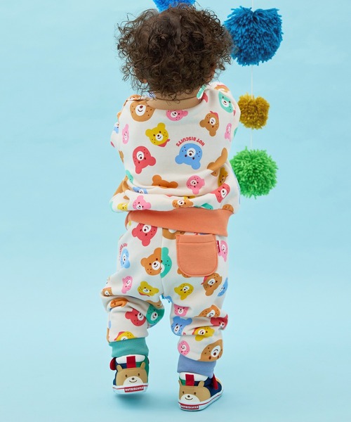 HOT BISCUITS（ホットビスケッツ）の「カラフルビーンズ 総柄 裏毛パイル素材 パンツ（スウェットパンツ・キッズ・マルチ・90cm/100cm/110cm/120cm/80ｃｍ）」の12枚目の写真