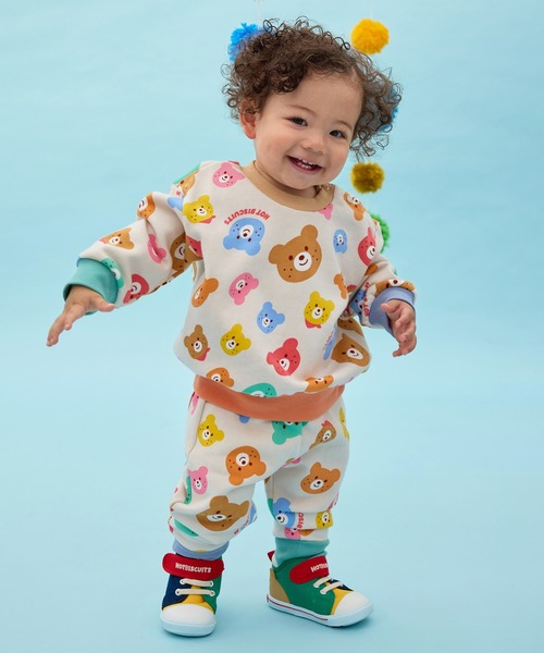 HOT BISCUITS（ホットビスケッツ）の「カラフルビーンズ 総柄 裏毛パイル素材 パンツ（スウェットパンツ・キッズ・マルチ・90cm/100cm/110cm/120cm/80ｃｍ）」の10枚目の写真