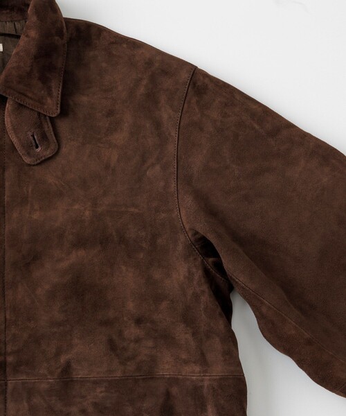 セール】Goat Leather スエード カーコート/ハーフコート（ブルゾン