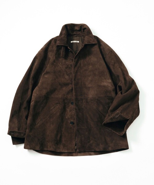 セール】Goat Leather スエード カーコート/ハーフコート（ブルゾン
