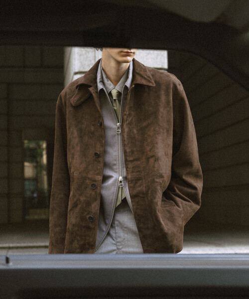 00s OLD NAVY スエード カーコート 本革　希少サイズ　XXL Suede Car Coat – FRAT STORE