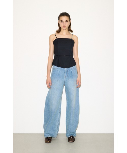 THROW by SLY（スローバイスライ）の「THROW BACK OPEN BUSTIER バックオープン ビスチェ 秋服 冬服（キャミソール・レディース・ブラウン/ブラック・FREE）」の5枚目の写真