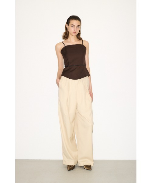 THROW by SLY（スローバイスライ）の「THROW BACK OPEN BUSTIER バックオープン ビスチェ 秋服 冬服（キャミソール・レディース・ブラウン/ブラック・FREE）」の12枚目の写真