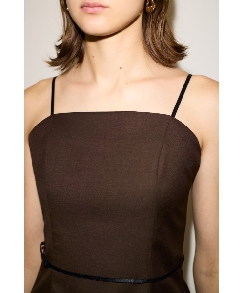 THROW by SLY（スローバイスライ）の「THROW BACK OPEN BUSTIER バックオープン ビスチェ 秋服 冬服（キャミソール・レディース・ブラウン/ブラック・FREE）」の15枚目の写真