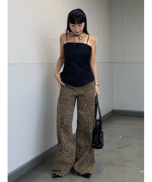 THROW by SLY（スローバイスライ）の「THROW BACK OPEN BUSTIER バックオープン ビスチェ 秋服 冬服（キャミソール・レディース・ブラウン/ブラック・FREE）」の21枚目の写真