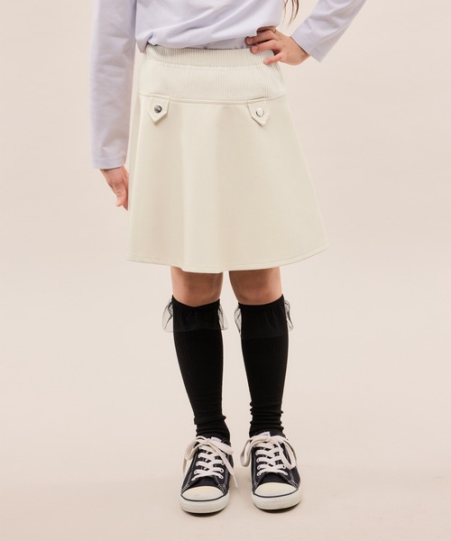 ROPE' PICNIC(ロペピクニック)の「【KIDS/キッズ】合皮フレアスカート(スカート・キッズ・ブラック/キナリ・L/M/S)」の10枚目の写真