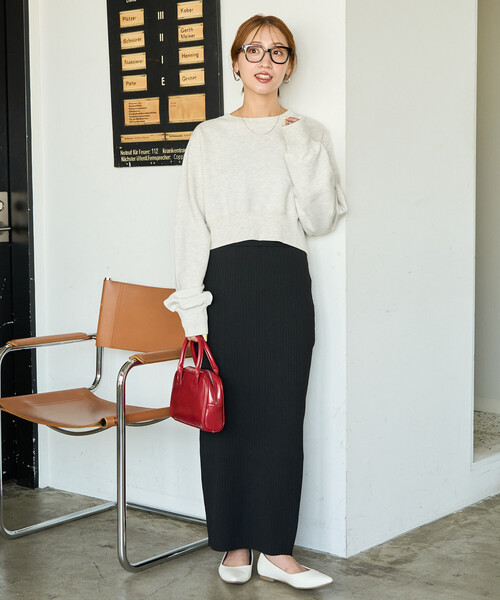 限定展開 ウォッシャブル ニット スカート(セットアップ対応