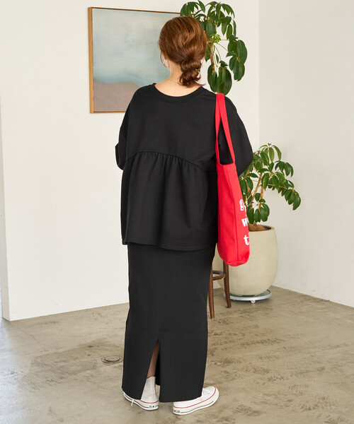 お値下げ　ふわっとニット✖プリーツ　スカート　マキシ丈　ウエストゴム　3色展開 セール】限定展開 ウォッシャブル ニット スカート(セットアップ対応