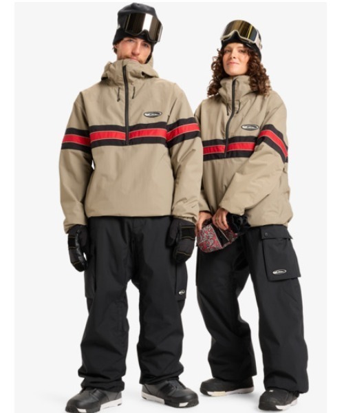 Quiksilver(クイックシルバー)の「STEEZE JK/クイックシルバーレトロデザインアノラックスキースノージャケット(マウンテンパーカー・メンズ・ブラック/ベージュ/ホワイト・MEDIUM/LARGE/X-SMALL/SMALL/X-LARGE)」の9枚目の写真