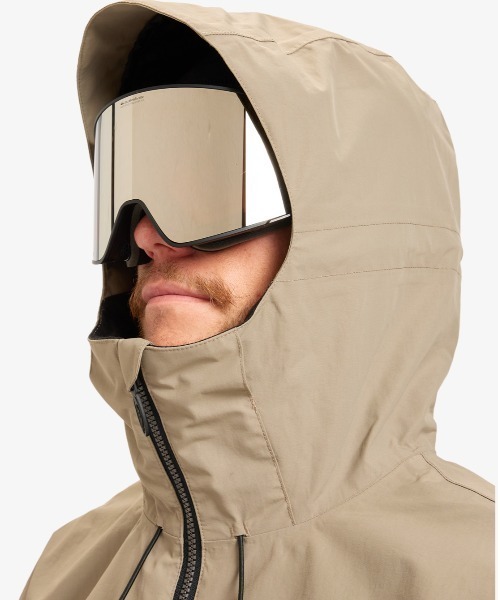 Quiksilver(クイックシルバー)の「STEEZE JK/クイックシルバーレトロデザインアノラックスキースノージャケット(マウンテンパーカー・メンズ・ブラック/ベージュ/ホワイト・MEDIUM/LARGE/X-SMALL/SMALL/X-LARGE)」の6枚目の写真
