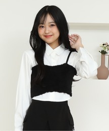 PINKHUNT（ピンクハント）の「PINKHUNT ピンクハント ボアビスチェ付きシャツ 0955K（シャツ/ブラウス・キッズ）」