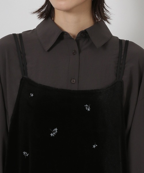 LAKOLE(ラコレ)の「ベロア刺繍キャミワンピース / 595081(ワンピース・レディース・ブラック/オレンジ・FREE)」の10枚目の写真