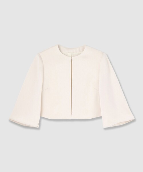 ANAYI（アナイ）の「トリアセサテンボレロジャケット（カーディガン/ボレロ・レディース・アイボリー・36/38）」の4枚目の写真