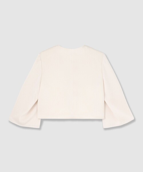 ANAYI（アナイ）の「トリアセサテンボレロジャケット（カーディガン/ボレロ・レディース・アイボリー・36/38）」の3枚目の写真