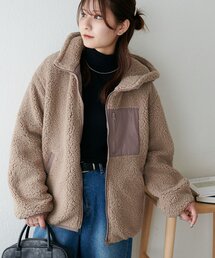 【ディスコート】 ❣️モッズコート❣️ ファーフード ボア アウター 茶 M コート レディース ファーコート ボアコート モッズコート