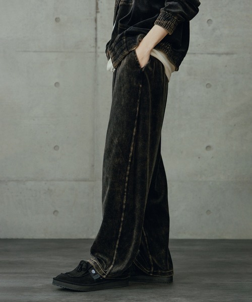 RATTLE TRAP（ラトルトラップ）の「コットンベロアパウダー加工トラックパンツ（その他パンツ・メンズ・ブラック・L/M）」の5枚目の写真