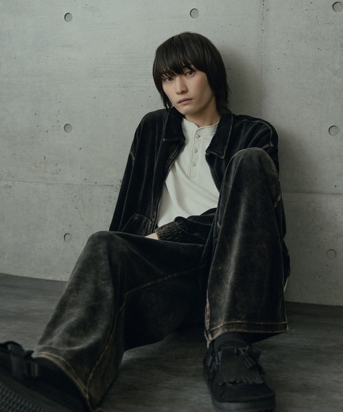 RATTLE TRAP（ラトルトラップ）の「コットンベロアパウダー加工トラックパンツ（その他パンツ・メンズ・ブラック・L/M）」の11枚目の写真