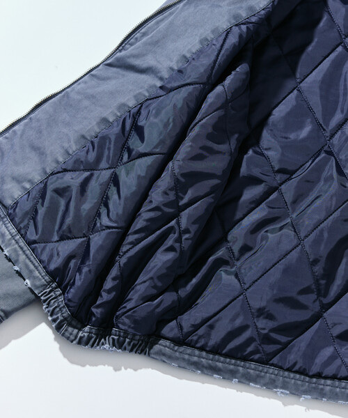 FREAK'S STORE(フリークスストア)の「NAUTICA/ノーティカ Women's 中綿 クラッシュド チノジップブルゾン(ブルゾン・レディース・チャコールグレー/ベージュ/ネイビー・FREE/フリ-)」の14枚目の写真