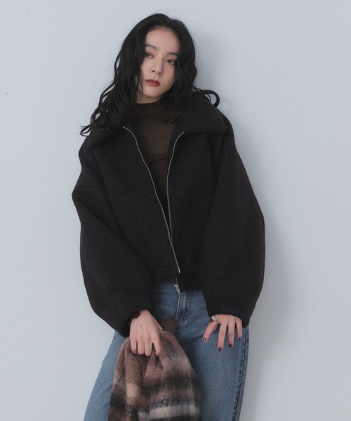 Shelly island(シェリーアイランド)の「ボアZIPブルゾン(ブルゾン・レディース・ブラック/ホワイト/ブラウン・FREE)」の19枚目の写真