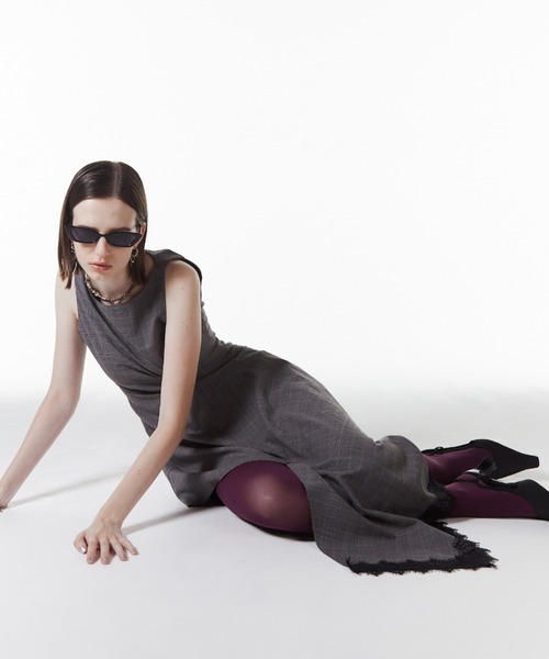 JOSE MOON(ジョゼムーン)の「ASYMMETRY MINI DRESS/アシンメトリーミニドレス(ワンピース・レディース・ブラック/その他/グレー・36/38)」の14枚目の写真
