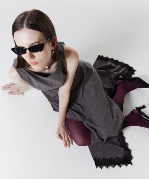 JOSE MOON(ジョゼムーン)の「ASYMMETRY MINI DRESS/アシンメトリーミニドレス(ワンピース・レディース・ブラック/その他/グレー・36/38)」の15枚目の写真