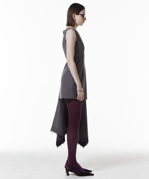 JOSE MOON(ジョゼムーン)の「ASYMMETRY MINI DRESS/アシンメトリーミニドレス(ワンピース・レディース・ブラック/その他/グレー・36/38)」の11枚目の写真