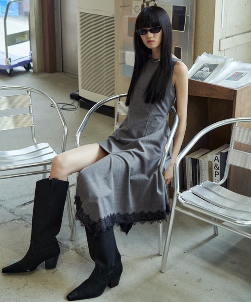 JOSE MOON(ジョゼムーン)の「ASYMMETRY MINI DRESS/アシンメトリーミニドレス(ワンピース・レディース・ブラック/その他/グレー・36/38)」の17枚目の写真
