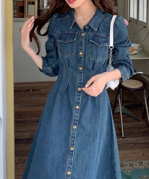 FAVORITO(ファヴォリート)の「デニムワンピース(ワンピース・レディース・ブルー・XL/L/M/S)」の2枚目の写真