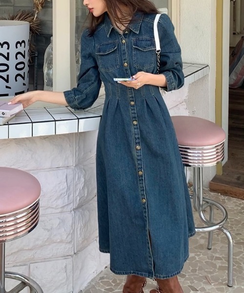 FAVORITO(ファヴォリート)の「デニムワンピース(ワンピース・レディース・ブルー・XL/L/M/S)」の7枚目の写真