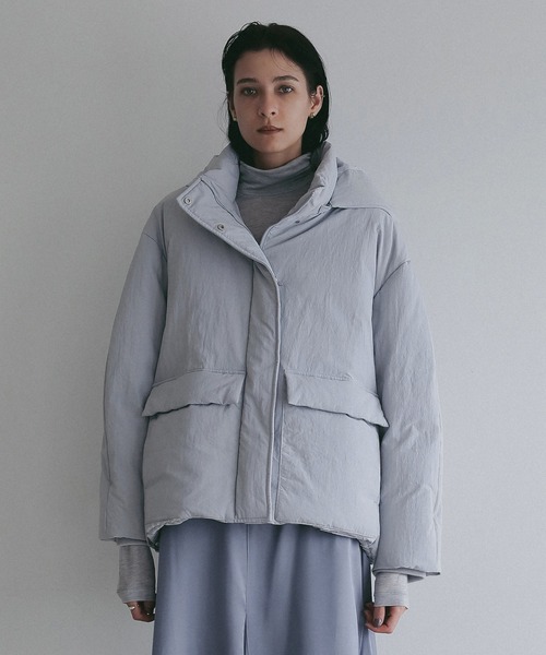 MANOF(マノフ)の「POCKET DOWN JACKET(ダウンジャケット/コート・レディース・ブルー/ブラック/アイボリー・M/S)」の21枚目の写真