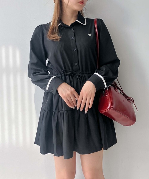 550t*美品 アズノウアズ オオラカ ティアード 刺繍 シャツチュニック