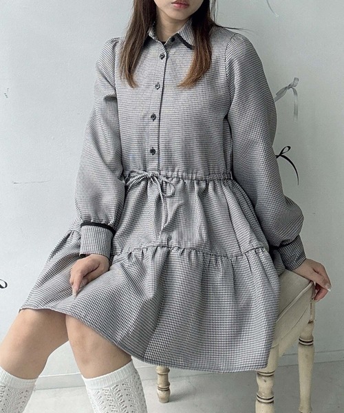 AS KNOW AS plus（アズノゥアズプラス）の「♪ウエストリボン ティアードチュニック（チュニック・レディース・ブラック系/ブラウン系/ブラック・FREE）」の22枚目の写真