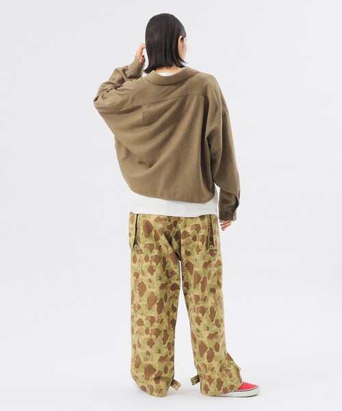 BEAMS BOY（ビームスボーイ）の「ショート ヘリンボーン CPO ジャケット（ブルゾン・レディース・ブラウン/ネイビー・ONE SIZE）」の19枚目の写真