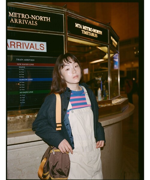 BEAMS BOY（ビームスボーイ）の「ショート ヘリンボーン CPO ジャケット（ブルゾン・レディース・ブラウン/ネイビー・ONE SIZE）」の17枚目の写真