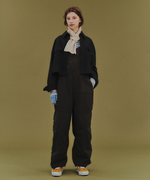 BEAMS BOY（ビームスボーイ）の「ショート ヘリンボーン CPO ジャケット（ブルゾン・レディース・ブラウン/ネイビー・ONE SIZE）」の14枚目の写真