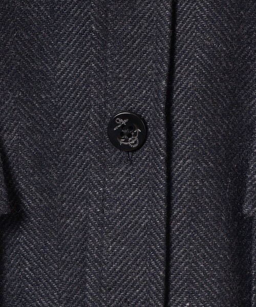 BEAMS BOY（ビームスボーイ）の「ショート ヘリンボーン CPO ジャケット（ブルゾン・レディース・ブラウン/ネイビー・ONE SIZE）」の5枚目の写真